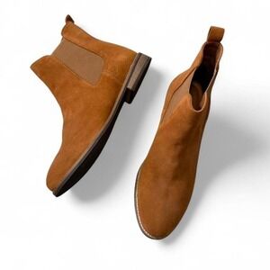 Lucy Avenue Brown Faux Suede Chelsea Boots, Women's Size 8